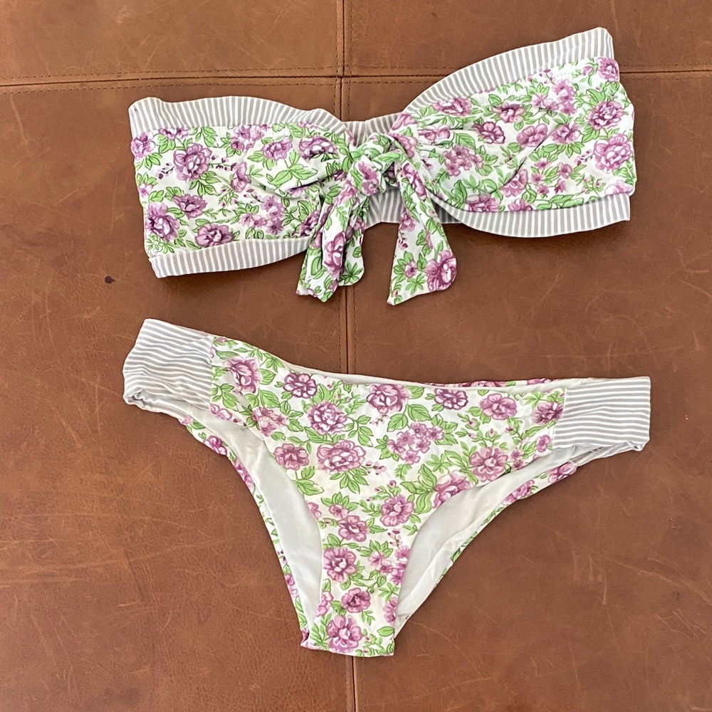 Floral Bandeau Bikini Set